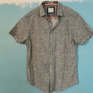 Denim & Flower Men's Gray Short Sleeve Shirt